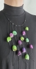 SILKY SPRING in purple & light green - Handmade Necklace